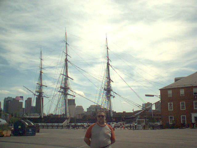 USS Constitution, with unidentified tourist